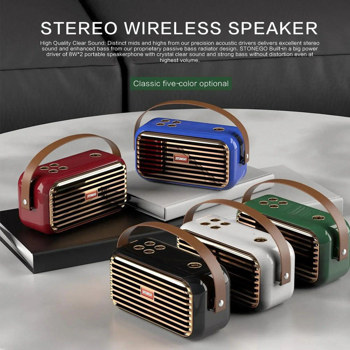 Bluetooth Portable Speaker 16W High Power Stereo Sound with TWS Pairing Wireless Speaker for Home Office Travel Outdoor Use Booming Bass and Rich Clear Audio Ideal for Parties Outdoor Activities Durable Compact Design Long La