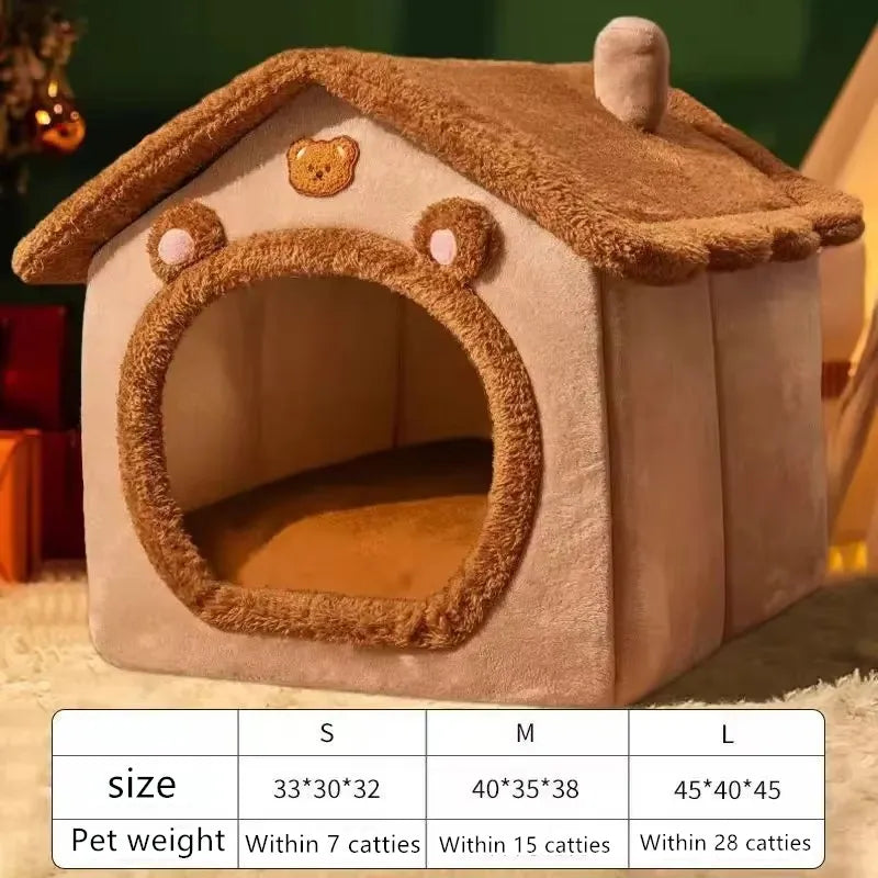 Foldable Pet House Removable Washable Cat House Puppy Cave Sofa Pet Bed House for Extra Small Dogs and Small and Medium Cats NEW