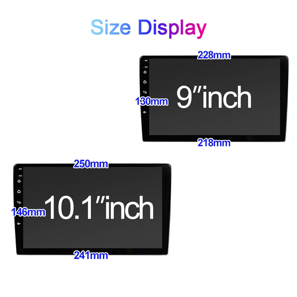 Lehx 9" 2 Din Universa Android 15 Radio Carplay Android Auto Car Stereo Audio Gps Navi Bluetooth Fm Rds Wifi