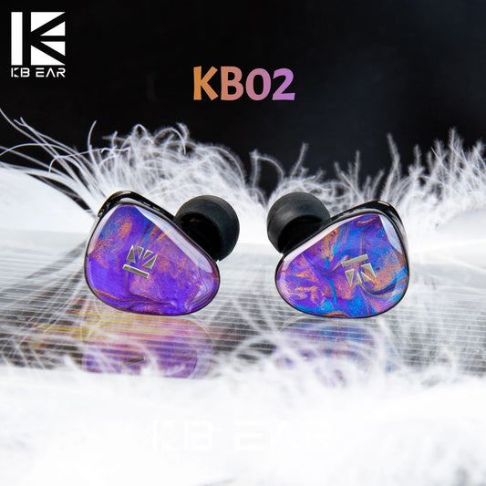 KBEAR NEW KB02 Bone Conduction Dynamic Driver HiFi IEM Earphones with Detachable 2Pin Cable